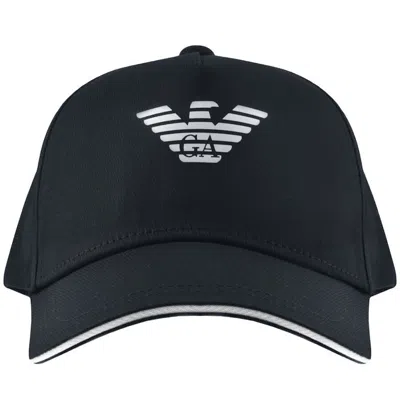 Armani Collezioni Emporio Armani Baseball Logo Cap Navy In Blue