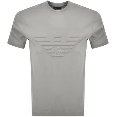 Armani Collezioni Emporio Armani Big Eagle T Shirt Grey In Gray
