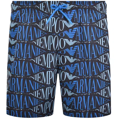 Armani Collezioni Emporio Armani Boxer Swim Shorts Blue