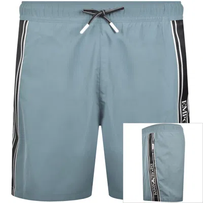 Armani Collezioni Emporio Armani Boxer Swim Shorts Blue
