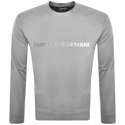 Armani Collezioni Emporio Armani Crew Neck Logo Sweatshirt Grey