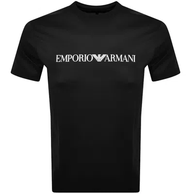Armani Collezioni Emporio Armani Crew Neck Logo T Shirt Black