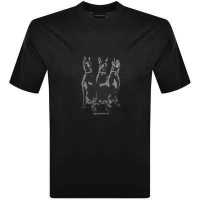Armani Collezioni Emporio Armani Crew Neck Logo T Shirt Black