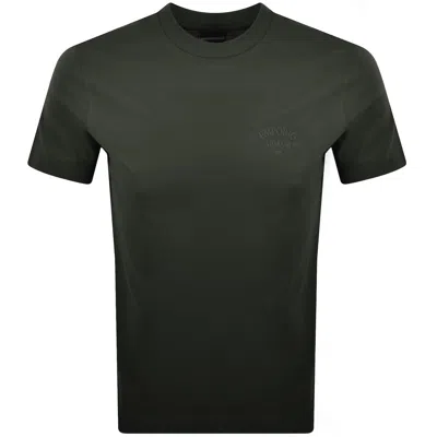 Armani Collezioni Emporio Armani Crew Neck Logo T Shirt Green