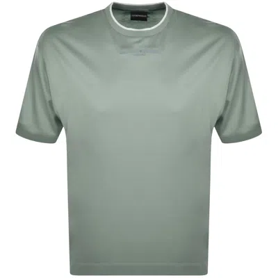 Armani Collezioni Emporio Armani Crew Neck Logo T Shirt Grey