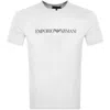 Armani Collezioni Emporio Armani Crew Neck Logo T Shirt White In White