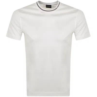 Armani Collezioni Emporio Armani Crew Neck Logo T Shirt White