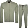 Armani Collezioni Emporio Armani Full Zip Lounge Set Green In Green