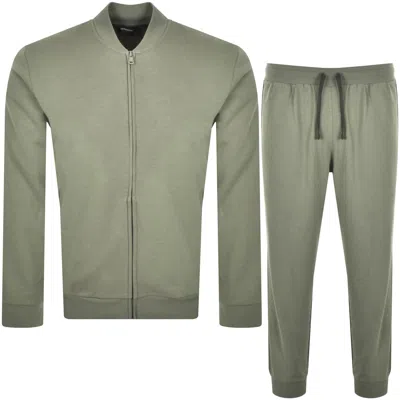 Armani Collezioni Emporio Armani Full Zip Lounge Set Green