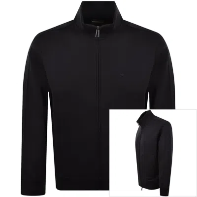 Armani Collezioni Emporio Armani Full Zip Sweatshirt Navy In Black