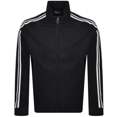 Armani Collezioni Emporio Armani Full Zip Tape Logo Sweatshirt Navy