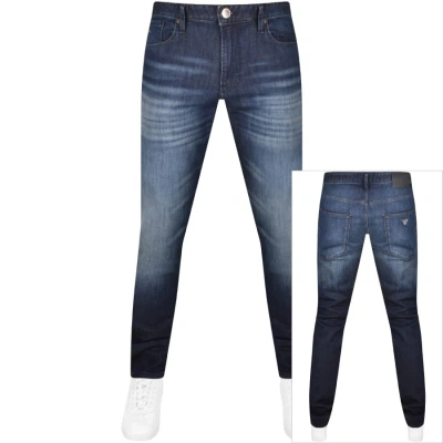 Armani Collezioni Emporio Armani J06 Slim Fit Jeans Mid Wash Blue