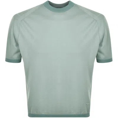 Armani Collezioni Emporio Armani Knitted Pullover T Shirt Blue