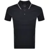 Armani Collezioni Emporio Armani Logo Collar Polo Navy In Blue