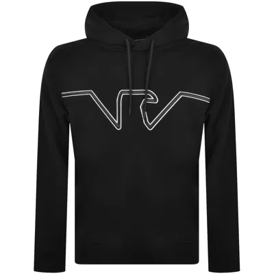 Armani Collezioni Emporio Armani Logo Hoodie Black