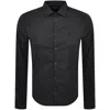 Armani Collezioni Emporio Armani Logo Long Sleeve Shirt Grey In Grey