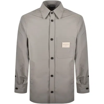 Armani Collezioni Emporio Armani Logo Overshirt Grey