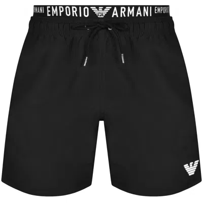 Armani Collezioni Emporio Armani Logo Swim Shorts Black