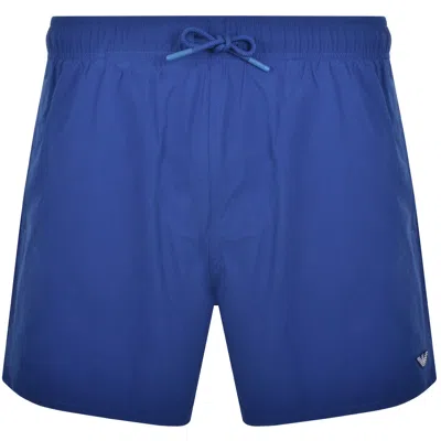 Armani Collezioni Emporio Armani Logo Swim Shorts Blue