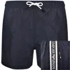 Armani Collezioni Emporio Armani Logo Swim Shorts Navy In Black