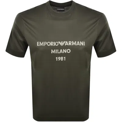 Armani Collezioni Emporio Armani Logo T Shirt Black Ink