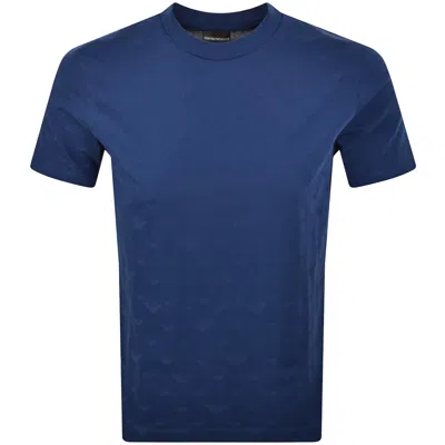 Armani Collezioni Emporio Armani Logo T Shirt Blue