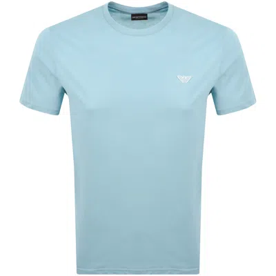 Armani Collezioni Emporio Armani Logo T Shirt Blue