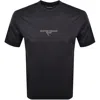 Armani Collezioni Emporio Armani Logo T Shirt Navy In Black