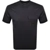 Armani Collezioni Emporio Armani Logo T Shirt Navy In Black