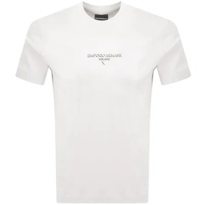 Armani Collezioni Emporio Armani Logo T Shirt Snow White