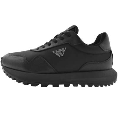 Armani Collezioni Emporio Armani Logo Trainers Black