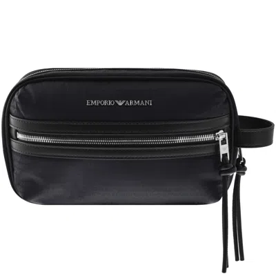 Armani Collezioni Emporio Armani Logo Wash Bag Navy In Blue