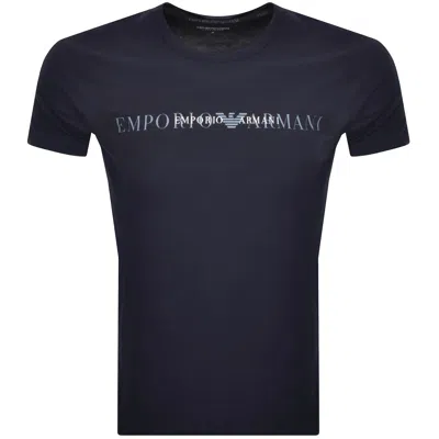 Armani Collezioni Emporio Armani Lounge Crew Neck T Shirt Navy