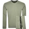 Armani Collezioni Emporio Armani Loungewear Logo Sweatshirt Green In Green