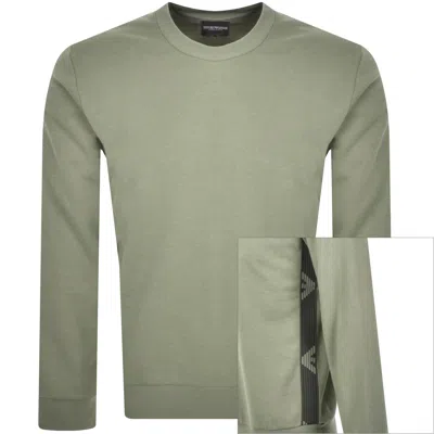Armani Collezioni Emporio Armani Loungewear Logo Sweatshirt Green