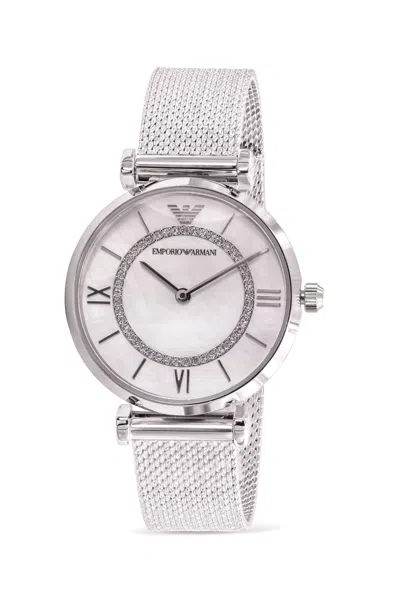 Armani Collezioni Emporio Armani Mesh Ladies Watch In Metallic