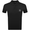 Armani Collezioni Emporio Armani Quarter Zip Polo T Shirt Black In Black