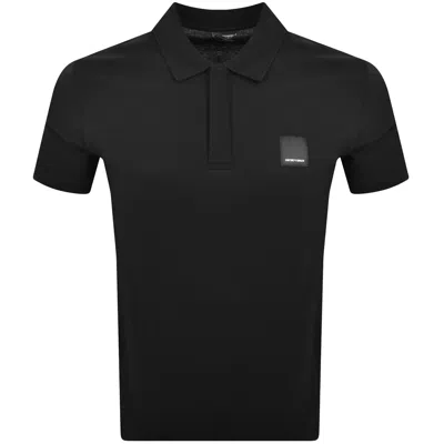 Armani Collezioni Emporio Armani Quarter Zip Polo T Shirt Black
