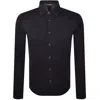 Armani Collezioni Emporio Armani Regular Fit Long Sleeved Shirt Navy In Navy