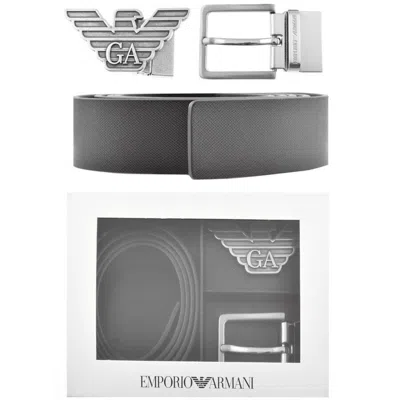 Armani Collezioni Emporio Armani Reversible Belt Gift Set Black
