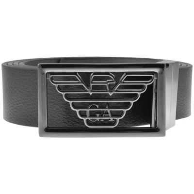 Armani Collezioni Emporio Armani Reversible Leather Belt Black