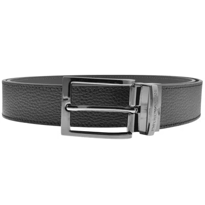 Armani Collezioni Emporio Armani Reversible Leather Belt Black
