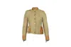 Armani Collezioni Emporio Armani Shearling Jacket In Beige Suede In Gray