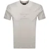 Armani Collezioni Emporio Armani Short Sleeve Logo T Shirt Beige In Beige
