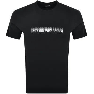 Armani Collezioni Emporio Armani Short Sleeve Logo T Shirt Black