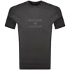 Armani Collezioni Emporio Armani Short Sleeve Logo T Shirt Black In Black