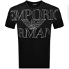 Armani Collezioni Emporio Armani Short Sleeve Logo T Shirt Black In Black