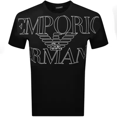 Armani Collezioni Emporio Armani Short Sleeve Logo T Shirt Black