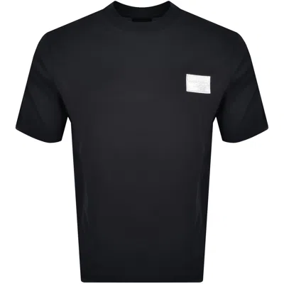Armani Collezioni Emporio Armani Short Sleeve Logo T Shirt Navy