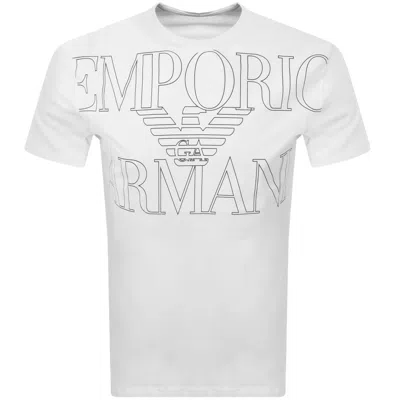 Armani Collezioni Emporio Armani Short Sleeve Logo T Shirt White